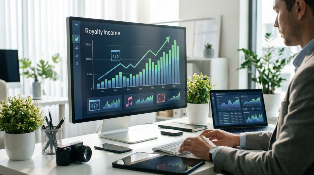 Cómo generar ingresos pasivos con la gestión de regalías digitales y licencias